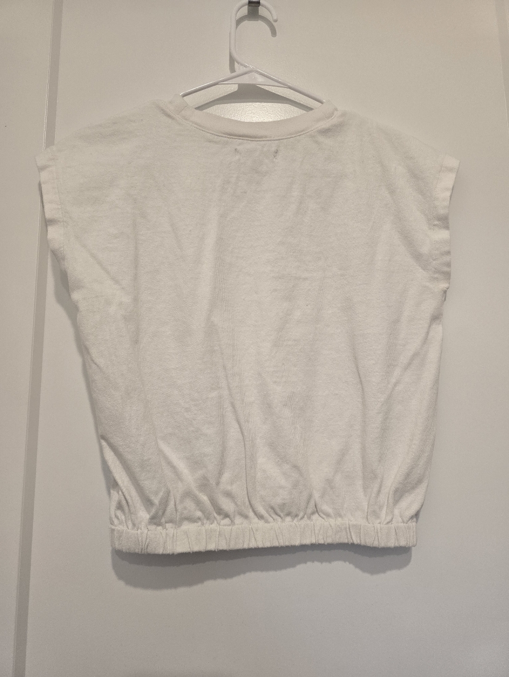 Madwell Cotton Boxy White Tee With Elastic Waist - Picture 2 of 4